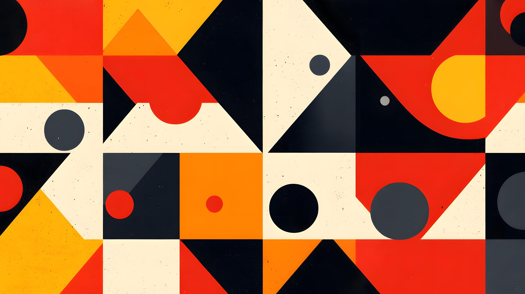 Abstract geometric composition representing AI-driven search and content retrieval